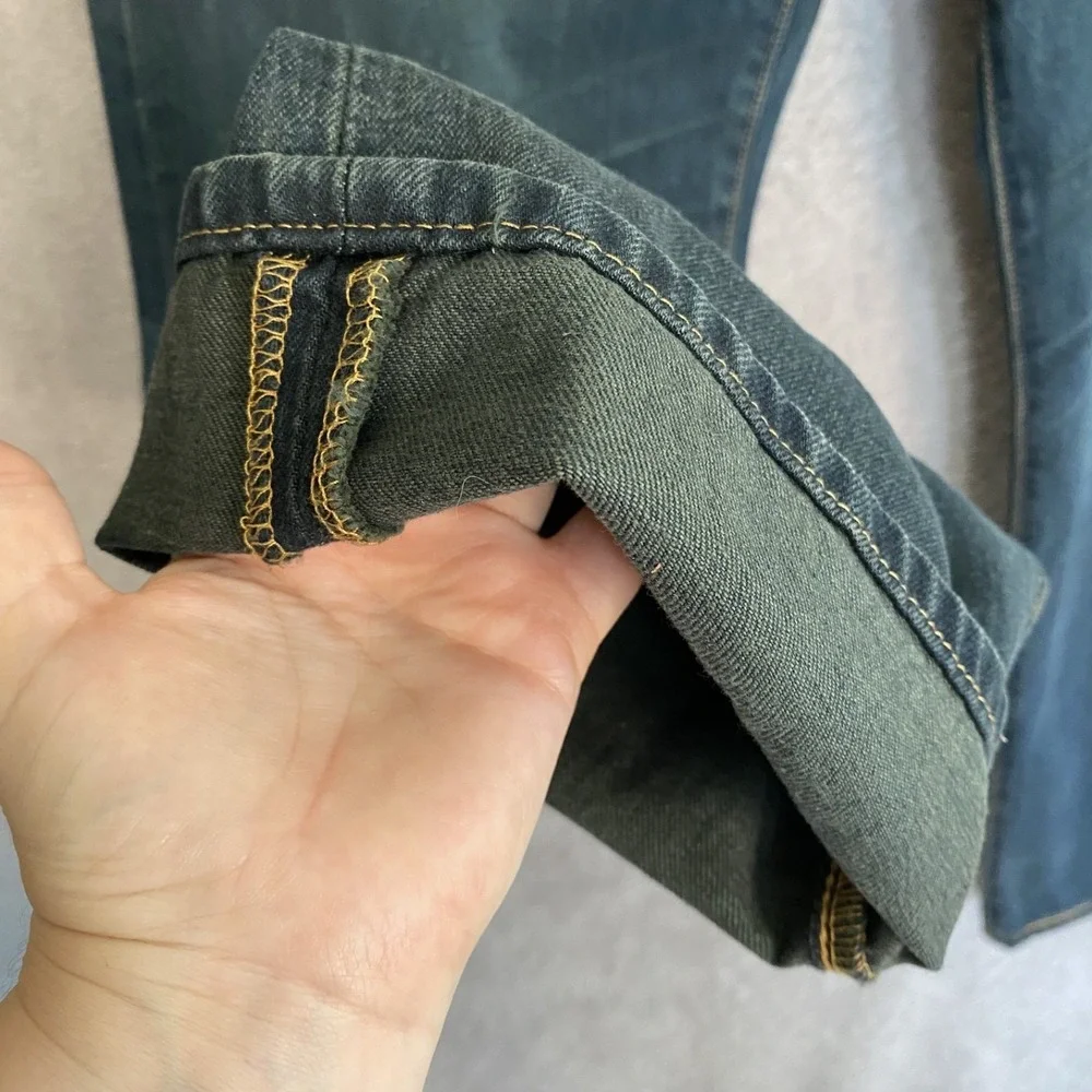 Levis Mens 501 Jeans 36x30 Dark Blue Denim Button Fly Straight Leg 100% Cotton